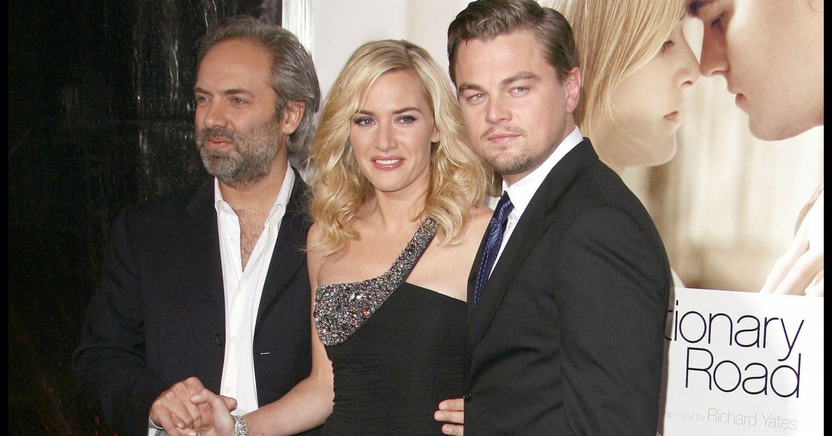 Kate Winslet Leonardo Dicaprio Et Sam Mendes à La Première Du Film Les Noces Rebelles à Los 