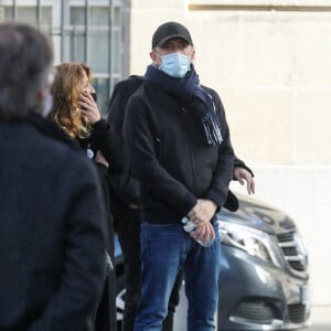 Gad Elmaleh - Obsèques du producteur Cyril Colbeau-Justin en la basilique Saint-Clotilde , Paris 7 ème pendant l'épidémie de Coronavirus Covid-19 le 12 novembre 2020.