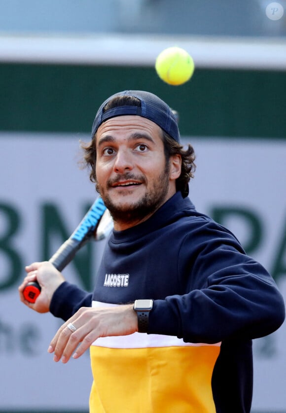 Amir Haddad - O.Meunier et P.H.Mathieu ont remporté le tournoi de tennis du programme "Stars, Set et Match", dont la marque française "Hair rituel by Sisley" est le partenaire officiel, sur le court Simonne-Mathieu dans le cadre des Internationaux de Roland Garros à Paris. Le 7 Octobre 2020. © Dominique Jacovides / Bestimage