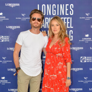 Exclusif - Philippe Lacheau et sa compagne Elodie Fontan (Marraine du LGCT - LPEJ 2019) - Photocall - Longines Paris Eiffel Jumping au Champ de Mars à Paris, le 7 juillet 2019. © Veeren Ramsamy/Bestimage 