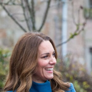 Le prince William, duc de Cambridge, et Catherine (Kate) Middleton, duchesse de Cambridge, rencontrent le personnel et les élèves lors d'une visite à la Holy Trinity Church of England First School à Berwick upon Tweed le deuxième jour d'une tournée de trois jours à travers le pays. Le 7 décembre 2020.