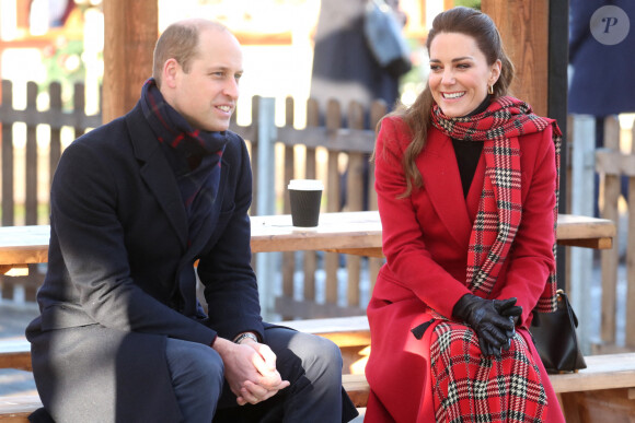 Le prince William, duc de Cambridge, et Kate Catherine Middleton, duchesse de Cambridge, visitent le château de Cardiff au 3ème jour de leur déplacement au Pays de Galles. Le 8 décembre 2020