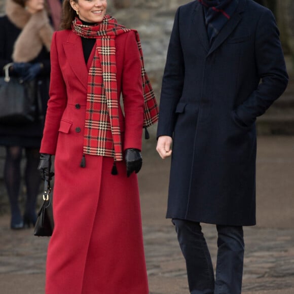 Le prince William et Catherine Kate Middleton rencontrent des étudiants au chateau de Cardiff pour évoquer leur ressenti sur le confinement, le 8 décembre 2020.