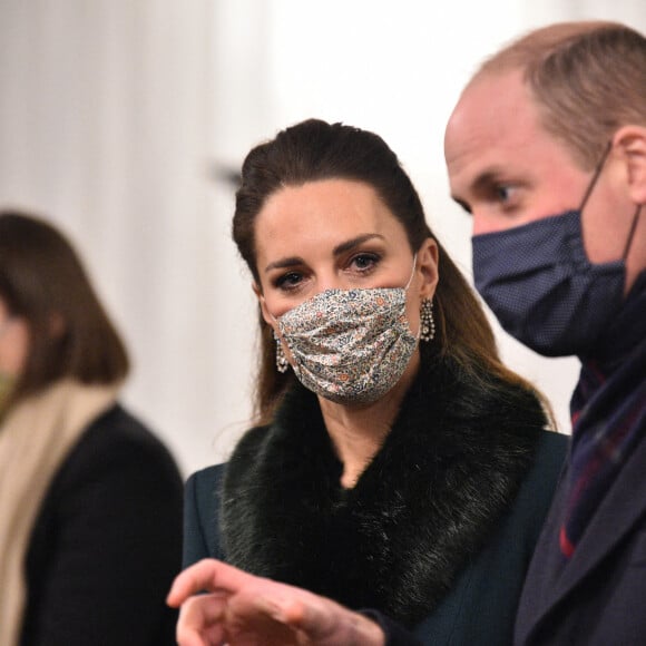 Catherine Kate Middleton, duchesse de Cambridge, le prince William, duc de Cambridge - La famille royale se réunit devant le chateau de Windsor pour remercier les membres de l'Armée du Salut et tous les bénévoles qui apportent leur soutien pendant l'épidémie de coronavirus (COVID-19) et à Noël le 8 décembre 2020.