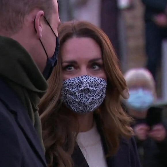 Le prince William, duc de Cambridge, et Catherine (Kate) Middleton, duchesse de Cambridge, rencontrent le personnel et les élèves lors d'une visite à la Holy Trinity Church of England First School à Berwick upon Tweed le deuxième jour d'une tournée de trois jours à travers le pays. Le 7 décembre 2020.