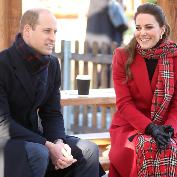 Le prince William, duc de Cambridge, et Kate Catherine Middleton, duchesse de Cambridge, visitent le château de Cardiff au 3ème jour de leur déplacement au Pays de Galles. Le 8 décembre 2020