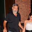 Exclusif - George Clooney et sa femme Amal Alamuddin Clooney sont allés diner en amoureux pour fêter leur 5ème anniversaire de mariage à New York, le 27 septembre 2019