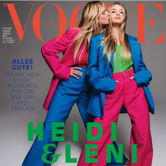 Heidi Klum et sa fille Leni en couverture du nouveau numéro de l'édition allemande de Vogue.
