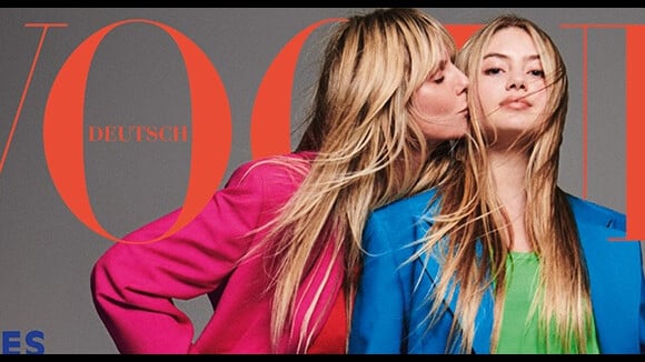 Heidi Klum et sa fille Leni en shooting pour l'édition allemande de Vogue.
