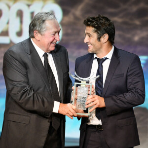 Gérard Houllier et Bixente Lizarazu aux Sportel Awards 2018 à Monaco.