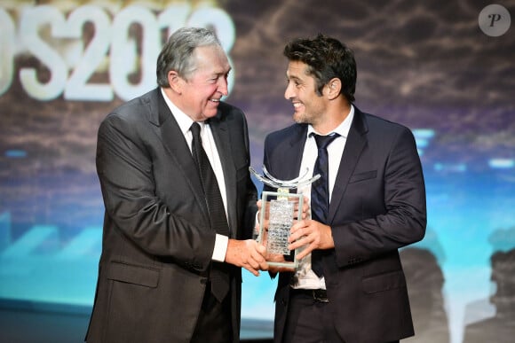 Gérard Houllier et Bixente Lizarazu aux Sportel Awards 2018 à Monaco.