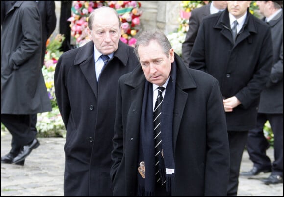 Gerard Houllier aux obsèques de Thierry Gilardi en mars 2008.