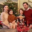 Le prince Carl Philip de Suède, son épouse la princesse Sofia et leurs deux enfants, le prince Gabriel et le prince Alexander, sur Instagram, décembre 2020.