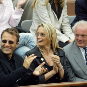 Estelle Lefébure et Arthur à Roland Garros. 