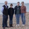 Le prince Edward, comte de Wessex, sa femme, la comtesse Sophie de Wessex, et leurs enfants, James Mountbatten-Windsor et Lady Louise Windsor - La famille de Wessex lors de l'opérattion "Great British Beach Clean", le nettoyage d'une plage à Portsmouth. Le 20 septembre 2020