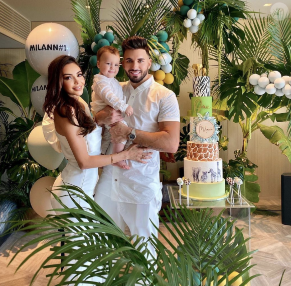 Nabilla, amoureuse de son mari Thomas Vergara et comblée par leur fils Milann.