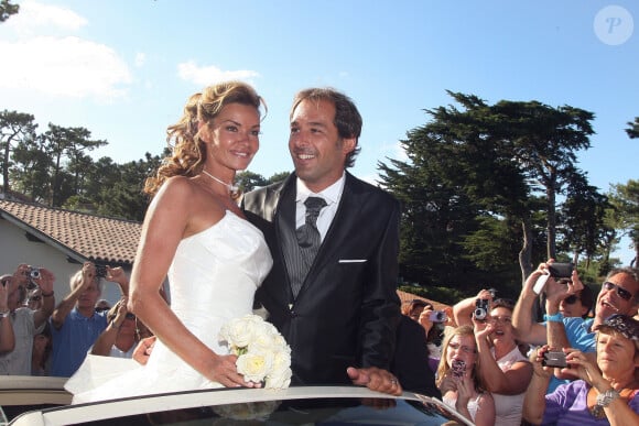 Mariage d'Ingrid Chauvin et de Thierry Peythieu à Lège Cap-Ferret. Le 27 août 2011.