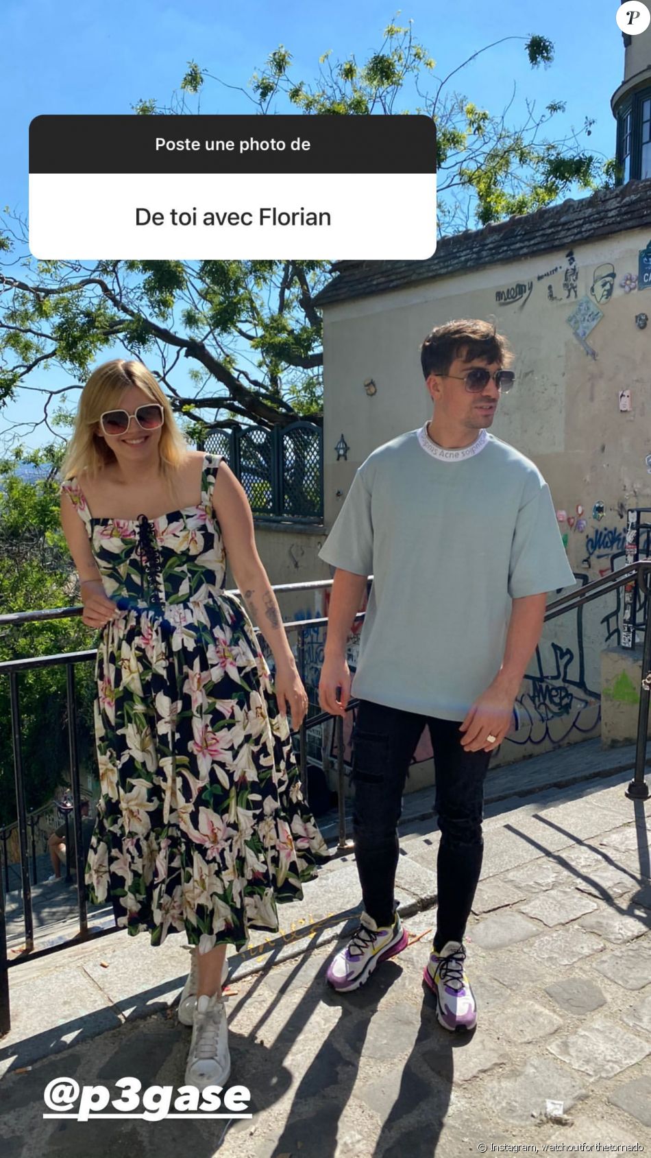 Louane a partagé des photos avec son compagnon Florian Rossi sur Instagram le 27 décembre 2020.