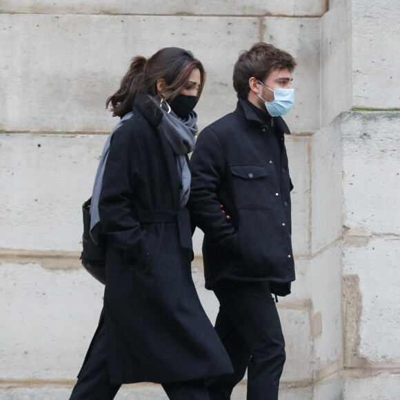 Clément Rémiens - Sorties - Obsèques de l'acteur Claude Brasseur en l'église Saint-Roch à Paris le 29 décembre 2020.