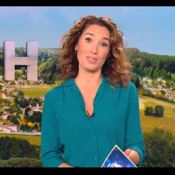 Marie-Sophie Lacarrau lors de son premier JT de 13h de TF1, le 4 janvier 2021