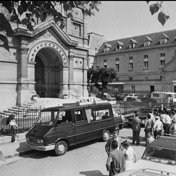 Obsèques de David Meyen, le fils de Romy Schneider, en 1981.
