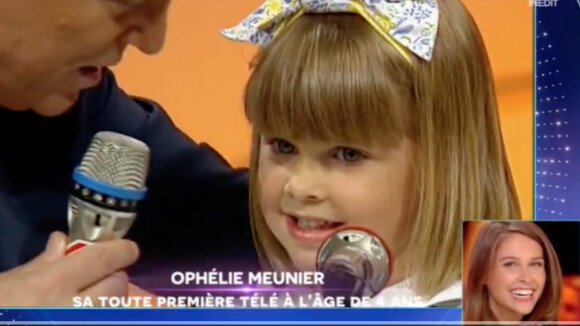 Ophélie Meunier dans l'émission "L'école des fans" avec Jacques Martin.