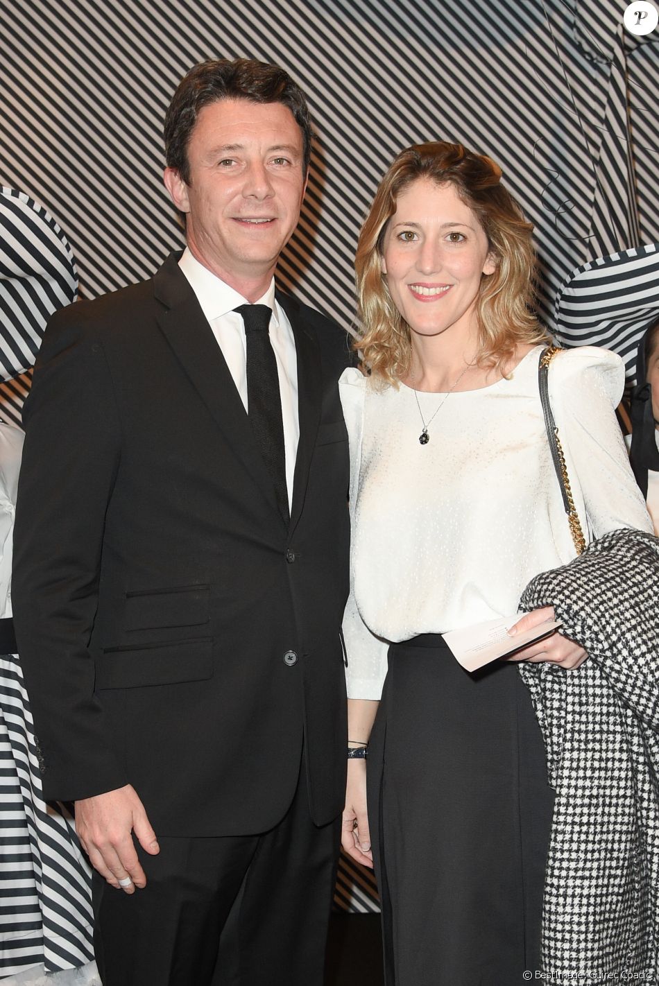 Naissance - Benjamin Griveaux est papa pour la troisième fois - Benjamin Griveaux avec sa femme Julia Minkowski - Dîner de gala annuel de la société des amis du Centre Pompidou "Black & White" au centre national d'art et de culture Georges-Pompidou à Paris, France, le 10 avril 2018. © Coadic Guirec/Bestimage