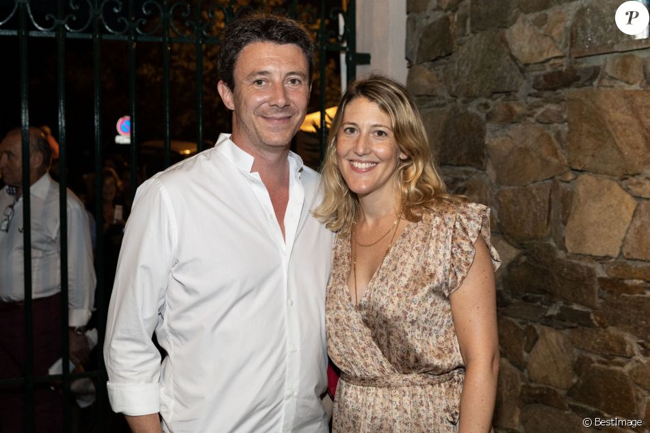 Exclusif - Benjamin Griveaux et sa femme Julia Minkowski avant le concert "Depardieu Chante Barbara" au Festival de Ramatuelle, France, le 11 août 2019. © Cyril Bruneau/Festival de Ramatuelle/Bestimage