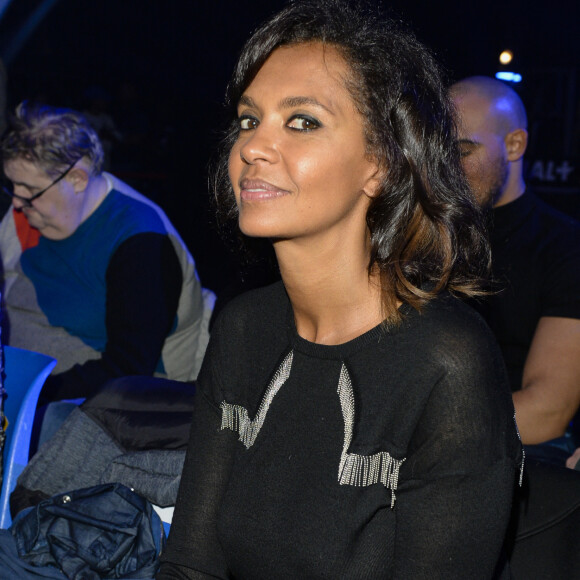 Karine Le Marchand - People au match de boxe "La Conquête" Acte 4 T.Yoka VS C.Leonet au palais des sports de Paris (Victoire de T.Yoka au 5 ème round) © Pierre Perusseau / Bestimage