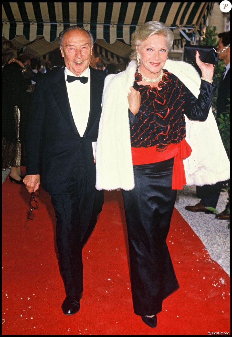 Line Renaud et Loulou Gasté à une soirée Vogue. Paris.