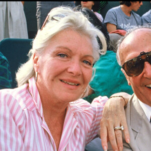 Archives - Line Renaud et Loulou Gasté à la finale de Roland-Garros en 1986.