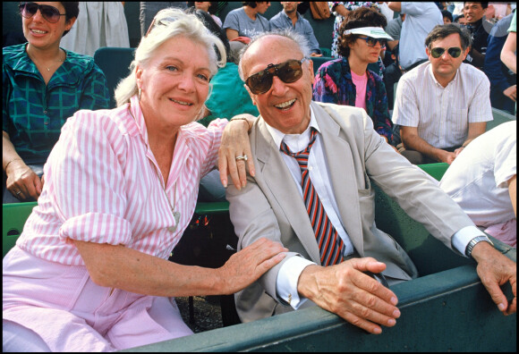 Archives - Line Renaud et Loulou Gasté à la finale de Roland-Garros en 1986.