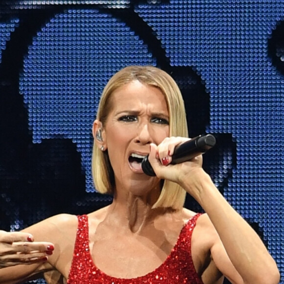 Céline Dion en concert à l'American Airlines Arena dans le cadre de sa tournée "Courage World Tour" à Miami, le 17 janvier 2020.
