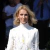 Celine Dion à la sortie de l'hôtel de Crillon à Paris