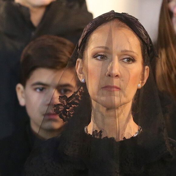 Céline Dion - Sorties des obsèques nationales de René Angélil en la Basilique Notre-Dame de Montréal, le 22 janvier 2016.© Morgan Dessales/Bestimage 