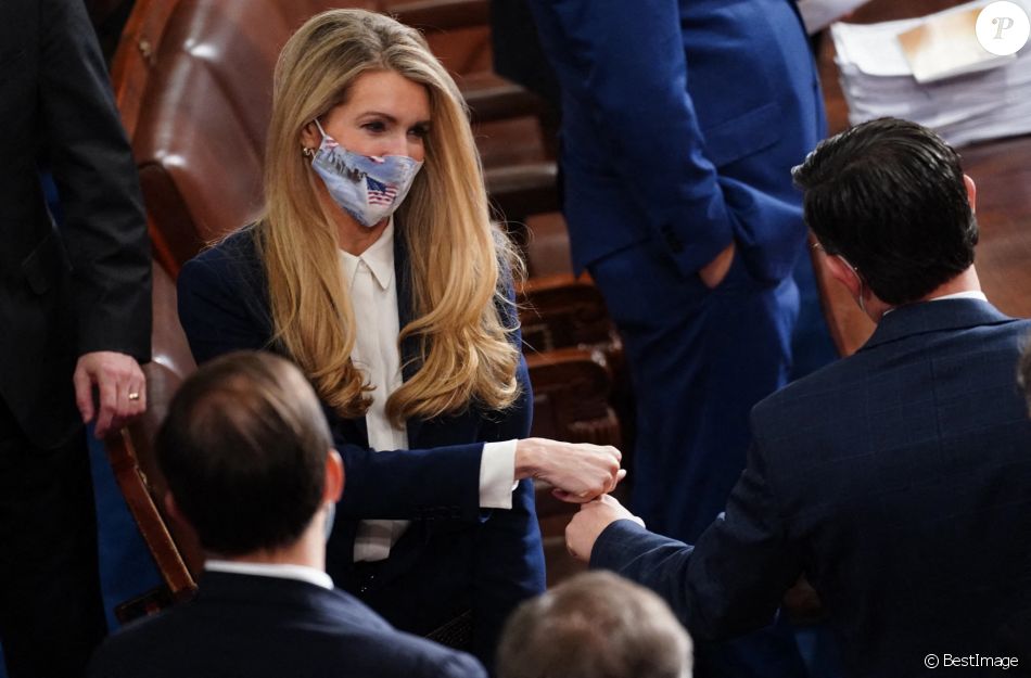 Ivanka Trump - Le vice-président des Etats-Unis et la porte-parole de la Maison Blanche lors de la proclamation des résultats des élections présidentielles devant les deux chambres du Congrès à Washington. Le 6 janvier 2021