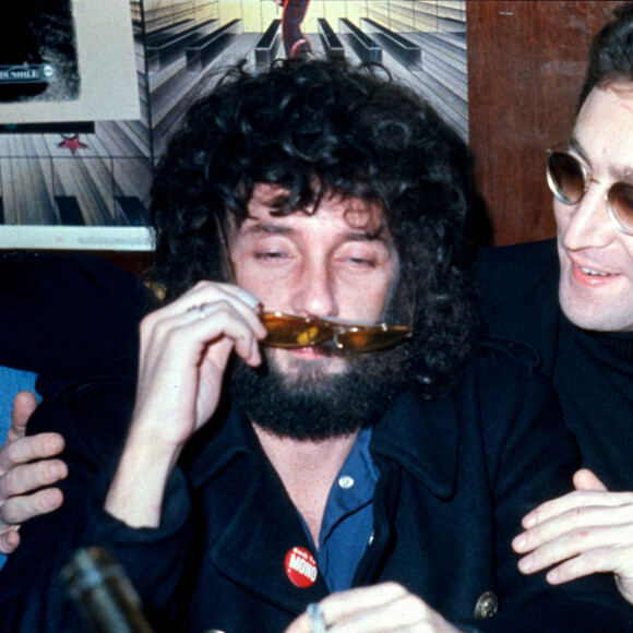 John Lennon et Phil Spector à Londres.