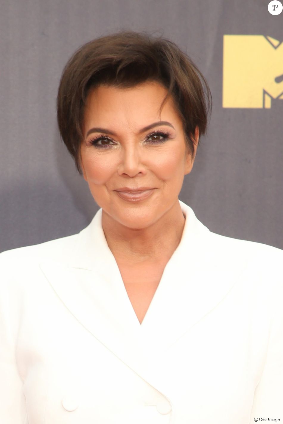 Kris Jenner - Les célébrités posent lors du photocall de la soirée des &quot;MTV Movie And TV Awards&quot; à Santa Monica le 16 juin 2018.