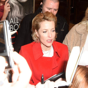 Gillian Anderson à la soirée presse de la pièce All About Eve au théâtre Noel Coward à Londres, Royaume Uni, le 12 février 2019.