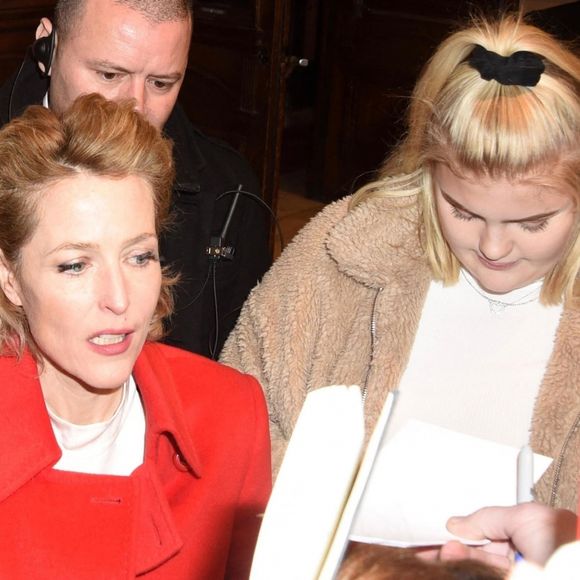 Gillian Anderson à la soirée presse de la pièce All About Eve au théâtre Noel Coward à Londres, Royaume Uni, le 12 février 2019.