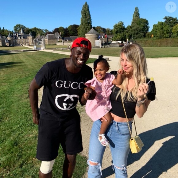 Emilie Fiorelli avec M'Baye Niang et Louna au Zoo, le 15 septembre 2019