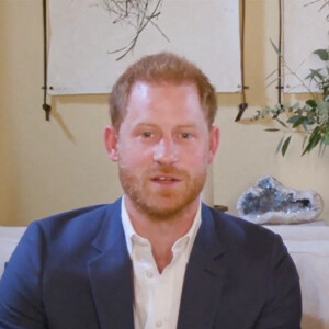 Le prince Harry, duc de Sussex, et Meghan Markle, duchesse de Sussex en interview pour l'émission Engineering A Better World TIME100, le 20 octobre 2020