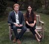 Le prince Harry, duc de Sussex, et Meghan Markle, duchesse de Sussex en pleine interview pour TIME 100 television ABC.