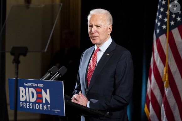 Joe Biden, candidat démocrate à la présidentielle de 2020, en meeting à Wilmington, le 12 mars 2020. © Michael Brochstein/Zuma Press/Bestimage