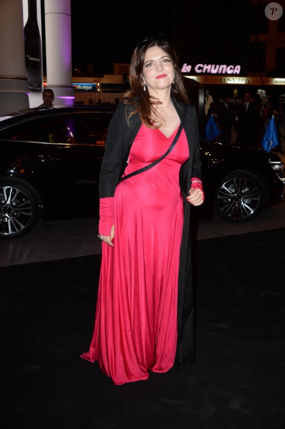 Agnes Jaoui (robe Julien Fournié) - Arrivées au dîner de la cérémonie d'ouverture du 70ème Festival International du Film de Cannes, France, le 17 mai 2017. 