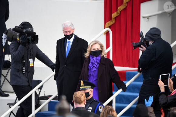 Bill Clinton et sa femme Hilary Clinton - Cérémonie d'investiture de Joe Biden comme 46e président des Etats-Unis à Washington, le 20 janvier 2021.
