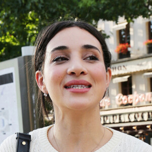 Exclusif - Camelia Jordana à son arrivée à la première du film "La nuit venue" aux Halles à Paris. Le 2 juillet 2020.