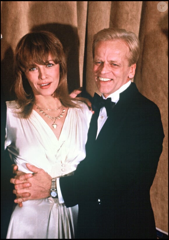 Nathalie Delon et Klaus Kinski à la cérémonie des César en 1980.
