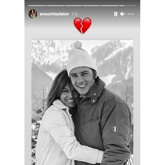 Anouchka Delon rend hommage à Nathalie Delon sur Instagram, le 21 janvier 2021.