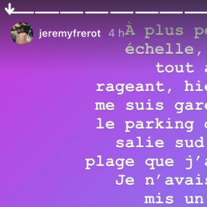 Jérémy Frérot pousse un coup de gueule sur Instagram, le 26 janvier 2021.